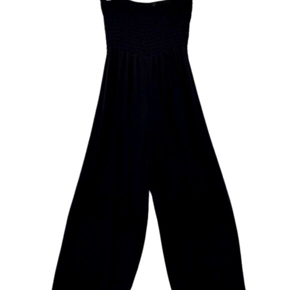 1.STATE Women's Strapless Wide Leg Jumpsuit Swimsuit Coverup Black S, - Picture 5 of 16